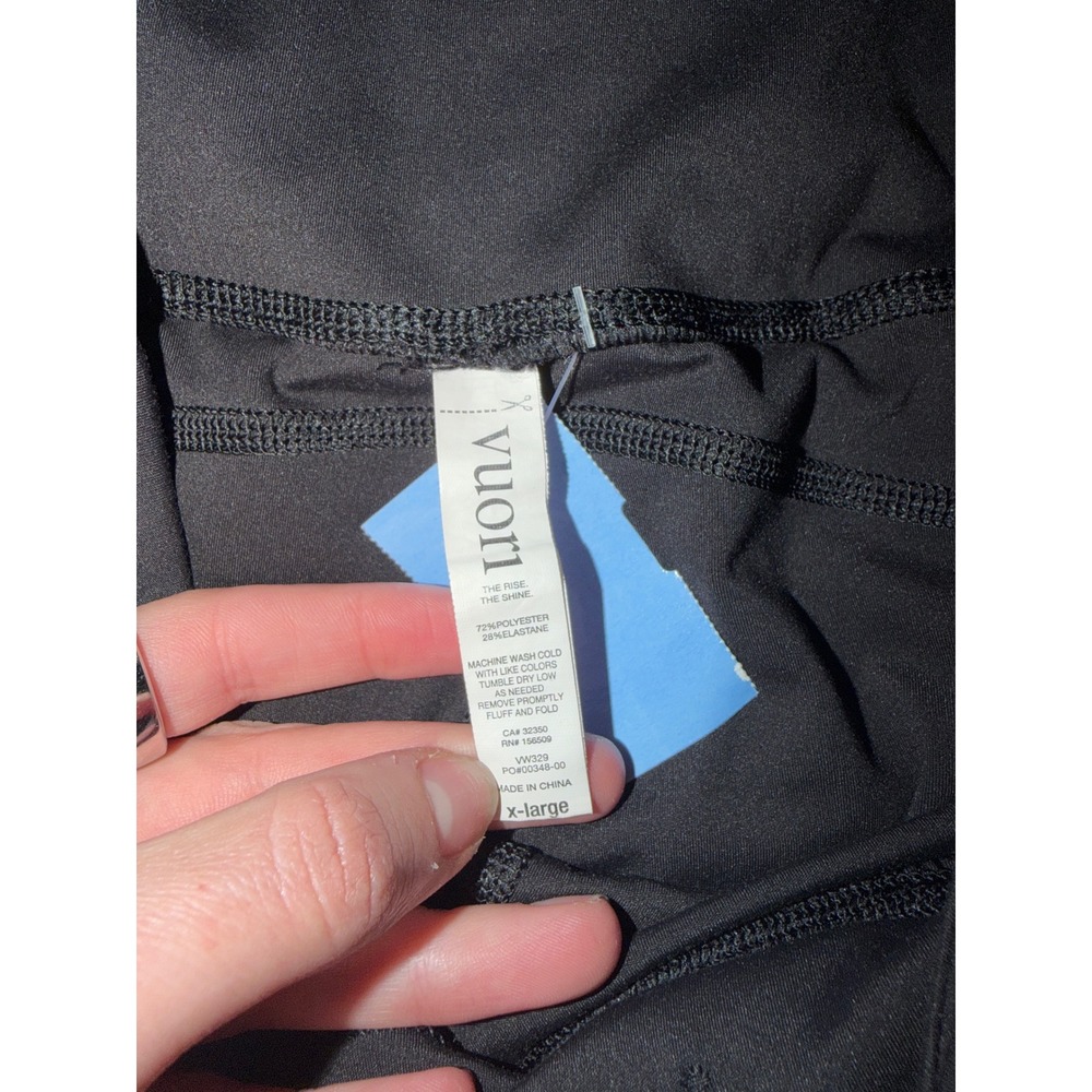 Vuori The Rise The Shine Black Leggings Womens XL High Rise Pocket VW329 - Picture 2 of 6